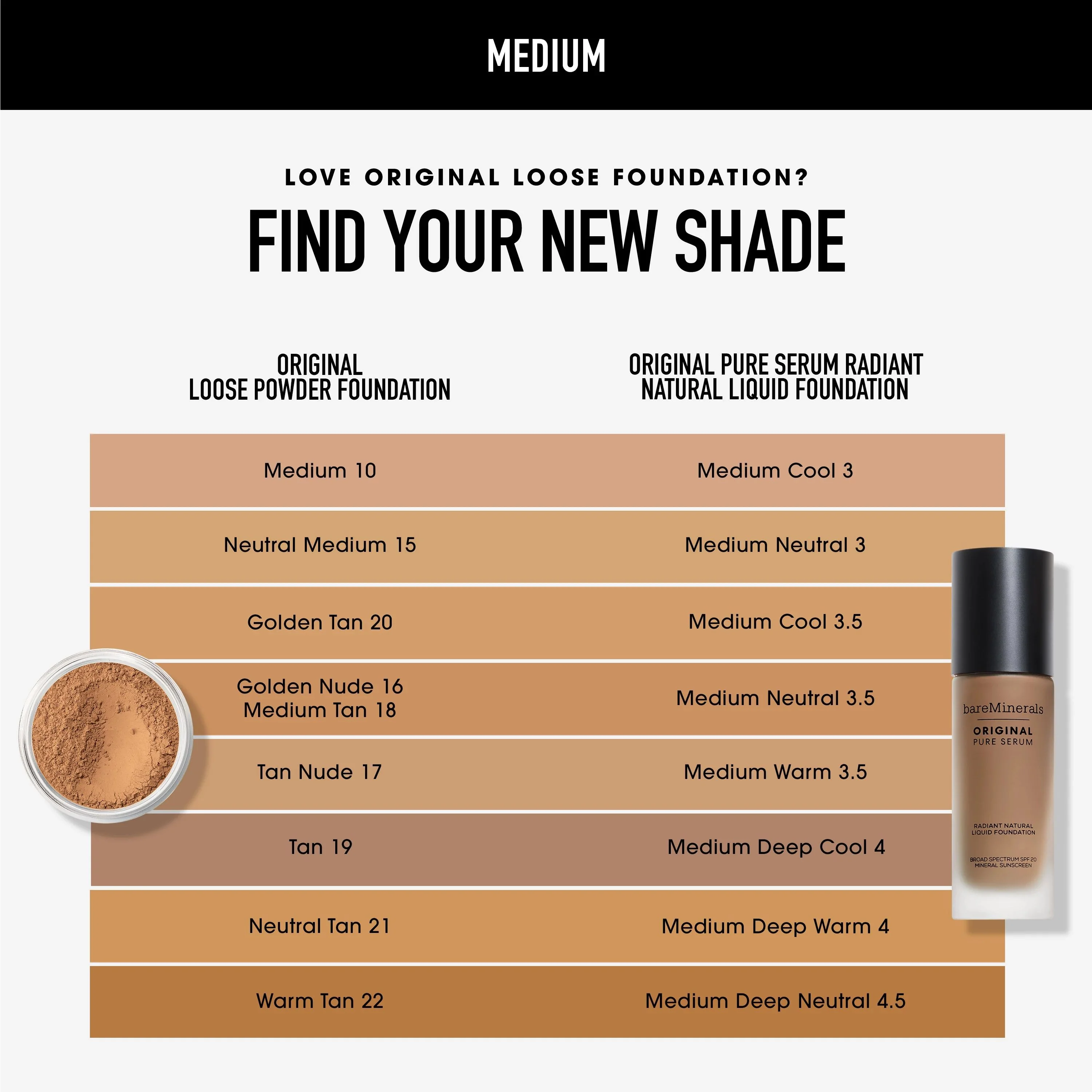 ORIGINAL Pure Serum Radiant Natural Liquid Foundation Mineral SPF 20 - Image 115